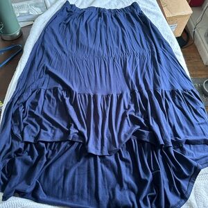 Navy blue long skirt